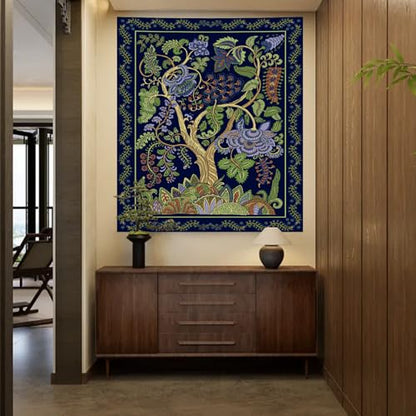 Apdidl Green Boho Tapestry for Bedroom, Hippie Tree of Life Wall Tapestries - color: K - Boho Tree Tapestry, size: 79"L x 60"W