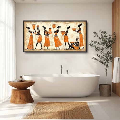 Voxlyra Framed African American Women Wall Art for Living Room 60'' × 30'' - color: African Women