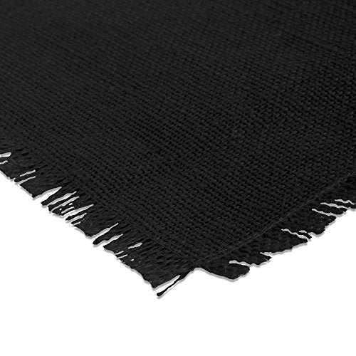 DII Jute Burlap Collection Kitchen Tabletop, Placemat Set, 13x19, Solid Black, 6 Count - color: Solid Black, size: Placemat Set, 13x19"