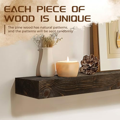 72x7x3in Solid Pine Wood Fireplace Mantel, Weathered Black - color: Weathered Black, size: 72x3x7-solid