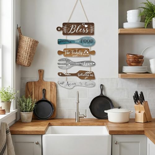 Wall Art Decor, Wooden, for Kitchen Dining Room, Farmhouse Rustic - style: Kitchen