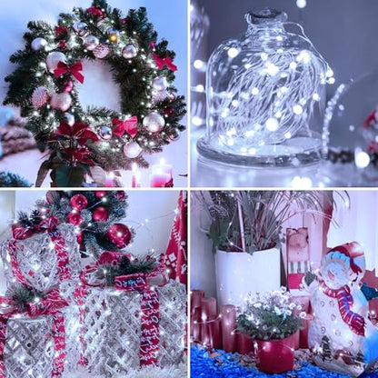6 Pack Fairy Lights Battery Operated - 7ft 20 Led Twinkle Lights 3 Modes, Bulk Mini String Lights Waterproof for Mason Jars Vases DIY Party Wedding-Warm White & Cold White - color: Warm White&Cool White, size: 6 Pack