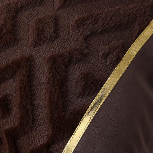 Luxury Patchwork Tufted Throw Pillow Cover 18x18 Inch Set of 2 - color: Dark Brown, size: 18" x 18" (Pack of 2)