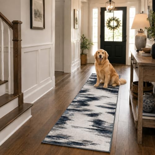 Washable Area Rug Farmhouse Non Slip Low Pile Rug(Light Gray,5‘x7’) - color: Light Gray, size: 5' x 7' (Rectangular)