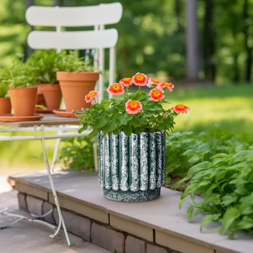 Ceramicfor Ceramic Plant Pot, 9.6 Inch, Green - color: Green, size: 9.6 Inch