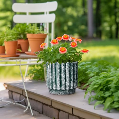 Ceramicfor Ceramic Plant Pot, 9.6 Inch, Green - color: Green, size: 9.6 Inch
