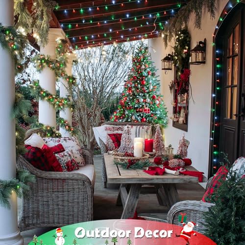 JMEXSUSS 2 Pack 100 LED Red White and Green Christmas Lights - color: Red White Green, size: 200 LED