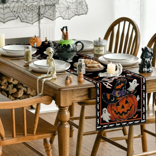 Artoid Mode 210 GSM Halloween Table Runner Home Party Decor 13x36 Inch - size: 13" x 36", Table Runner