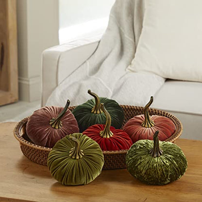 Your Heart's Content Avocado 6.25 inch Velvet Pumpkin (Avocado) - color: Avocado