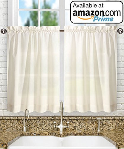 Ellis Curtain Stacey 54-by-13 Inch Ruffled Filler Valance (Ice Cream) - color: Ice Cream