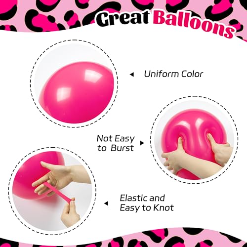 60pcs Pink and Black Balloons 12inch with Black Hot Light Pink Balloons - color: Hot Pink Black