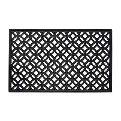 DII High Traffic All-Weather Rubber Doormat, 18x30, Lattice - color: Lattice, size: 1'6" x 2'6" (Rectangular)