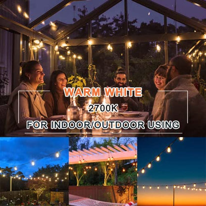 Kawaya ST38 Outdoor String Lights 25FT for Patio Garden Porch Bistro Cafe - size: 25FT
