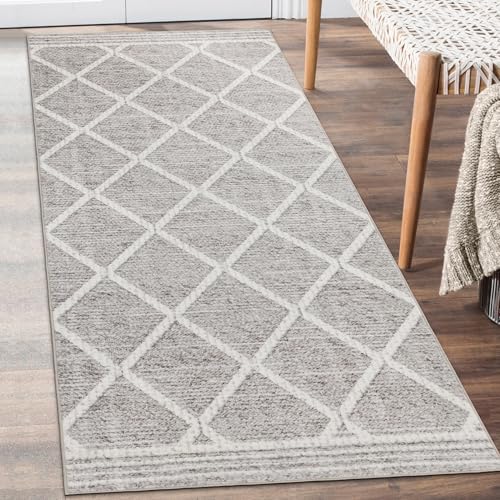 ReaLife Rugs Machine Washable Area Rug Runner - Living Room Bedroom Bathroom Kitchen Entryway Office - Padded Low Pile Stain Resistant Premium - Boho Modern Farmhouse - Tessa - Beige Ivory 2'6" x 8' - color: Tessa - Beige Ivory, size: 2'6" x 8' (Rectangul