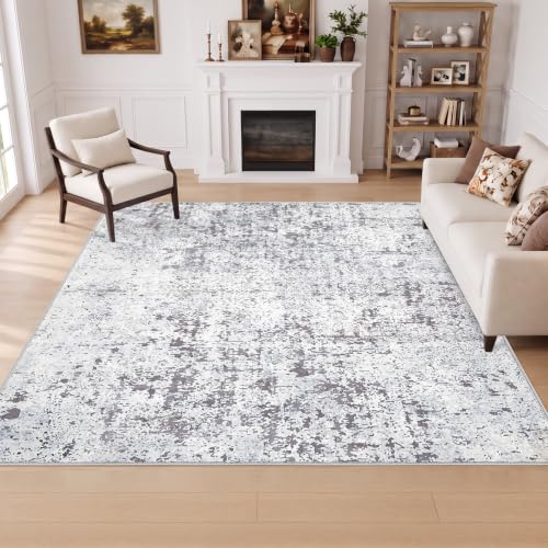 HOOBRO 5 x 7 Area Rugs Washable, Living Room Rugs, Non-Slip Rug - color: Beige Gray, size: 5' x 7' (Rectangular)