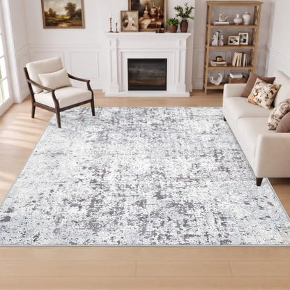 HOOBRO 5 x 7 Area Rugs Washable, Living Room Rugs, Non-Slip Rug - color: Beige Gray, size: 5' x 7' (Rectangular)