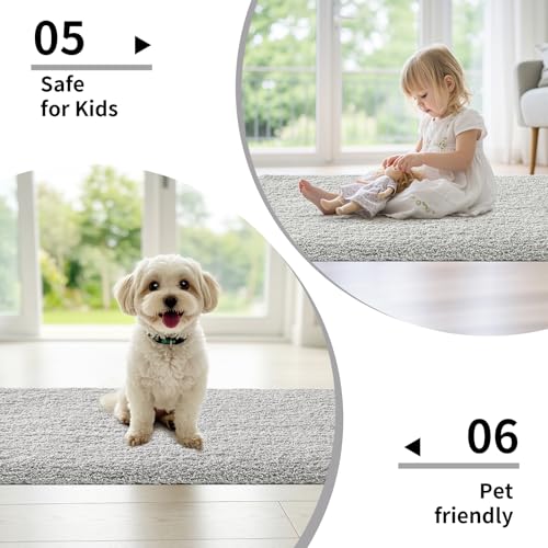 Disolla Gray Bathroom Rugs 20x32, Microfiber Non-Slip Plush Thick Bath Mat - color: Grey, size: 1'8" x 2'8" (20''x32'' Bathroom Rug)