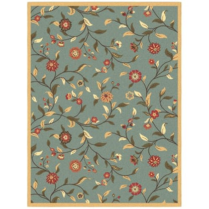 Ottomanson 5x7 Area Rugs for Living Room – Stain Resistant Bedroom Rug - color: Floral Seafoam Green