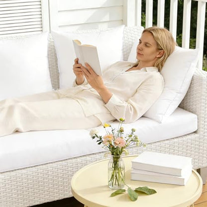 Oubonun Waterproof Outdoor Pillow Inserts 26 x 26 Set of 2, Square Pillows - size: 26 × 26(Pack of 2)