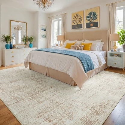 10x12 Area Rug for Living Room Bedroom: Non-Slip Modern Beige White - color: Beige/White, size: 10' x 12' (Rectangular)