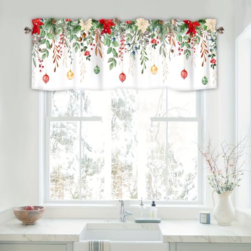 Christmas Curtains Valances for Windows 1 Panel, 42x12 Inch - color: Lst-sd01699, size: 42"W x 12"L (Pack of 1)