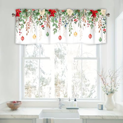 Christmas Curtains Valances for Windows 1 Panel, 42x12 Inch - color: Lst-sd01699, size: 42"W x 12"L (Pack of 1)