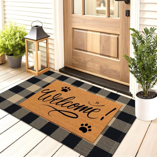 Outdoor Rugs, Brown and Black Area Rug Checkered 2’4’’x3’7’’ - color: Brown & Black, size: 2'4" x 3'7" (Rectangular)