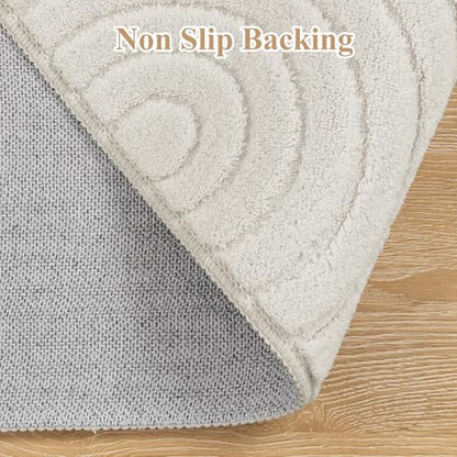 U'Artlines 5x7ft Washable Area Rug for Living Room, Beige - size: 5 x 7ft
