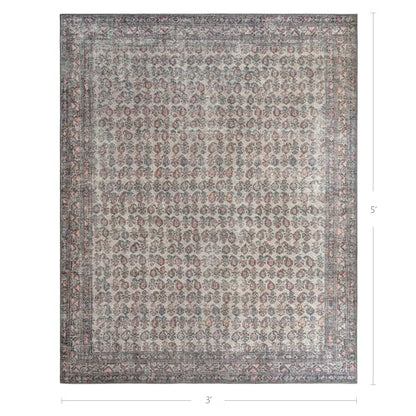 Humble Cypress 3’ x 5’ Ivory Cream Accent Rug - Persian-inspired design - size: 3' x 5' (Rectangular)