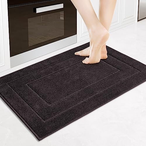PURRUGS Kitchen Rug, Kitchen Mat, 24" x 35.5", Charcoal - color: Charcoal, size: 24" X 35.5"