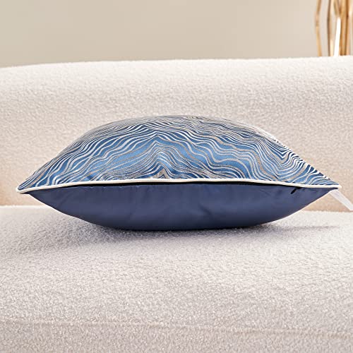 Avigers Throw Pillow Cover 20 x 20 Inch, Blue, Rayon Blend, Hidden Zipper - color: Blue, size: 20" x 20" (Pack of 1)