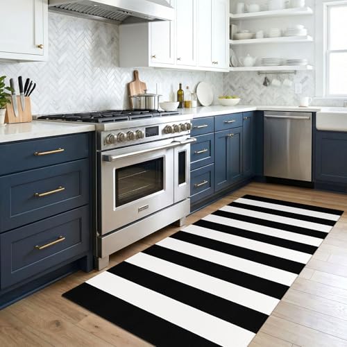 KOZYFLY Black and White Area Rug 3x5 Ft Washable - color: Black and White, size: 3' x 5' (Rectangular)