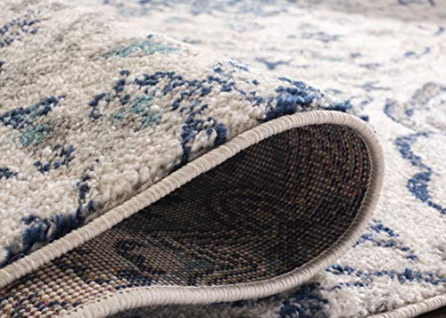 SAFAVIEH Madison Collection Runner Rug - 2'3" x 14', Cream & Light Grey, Boho Chic Glam Paisley Design, Non-Shedding & Easy Care, Ideal for High Traffic Areas in Living Room, Bedroom (MAD600C) - color: Cream/Light Grey, size: 2'3" x 14' (Runner)