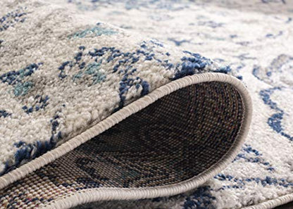SAFAVIEH Madison Collection Runner Rug - 2'3" x 14', Cream & Light Grey, Boho Chic Glam Paisley Design, Non-Shedding & Easy Care, Ideal for High Traffic Areas in Living Room, Bedroom (MAD600C) - color: Cream/Light Grey, size: 2'3" x 14' (Runner)