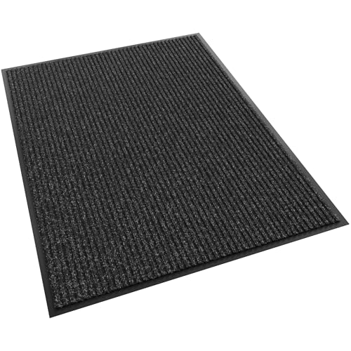 Front Door Mat, 48" x 36" Heavy Duty Indoor Outdoor Doormat - color: Black Stripe, size: 3' x 4' (Rectangular)