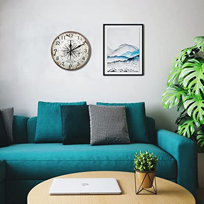 Bdor Nautical Wooden Wall Clock for Living Room, Kitchen, Home, Bedroom