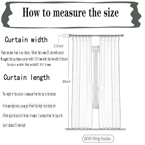 84 inch Long Chiffon Sheer Curtains for Living Room Pinch Pleated Farmhouse Grey Sheer Curtains Light Filterring Semi-Sheer Curtain for Bedroom Pinch Pleat, W52 x L84,Set of 2 - color: Grey, size: 52"W x 84"L (Pack of 2)