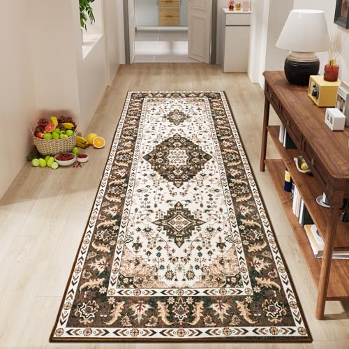 Amearea Vintage Design Runner Rugs for Living Room, 2x6 Brown Runner Rug - color: Brown, size: 2' X 6' (Runner)