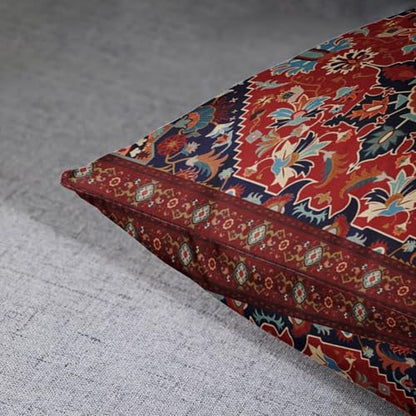 Britimes Throw Pillow Covers Set of 2, 18 x 18 Inch, Boho Red - color: Ethnic Tribal 12, size: 18" x 18" (Pack of 2)