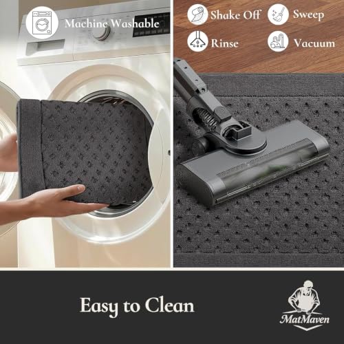 Dirt Trapper Door Mat 32"x 48", Non-Slip Entryway Rugs, Dark Grey - color: Dark Gray, size: 32" x 48"