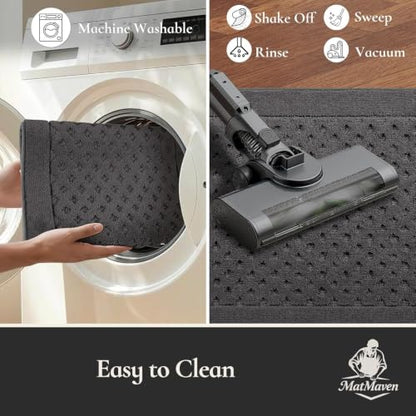 Dirt Trapper Door Mat 24"x 36", Non-Slip Entryway Rugs, Dark Grey - color: Dark Gray, size: 24" x 36"