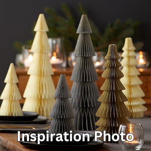 Your Heart's Content Honeycomb Paper Trees, Set of 3 (Large Set 3 Gray) - color: Large Set 3 Gray