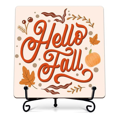 DETIHO Fall Decorations for Home, Thanksgiving Gift Centerpieces for Tables - style: HELLO FALL