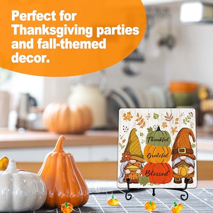 DETIHO Fall Decorations for Home, Thanksgiving Gift Centerpieces for Tables - style: THANKFUL GRATEFUL BLESSED