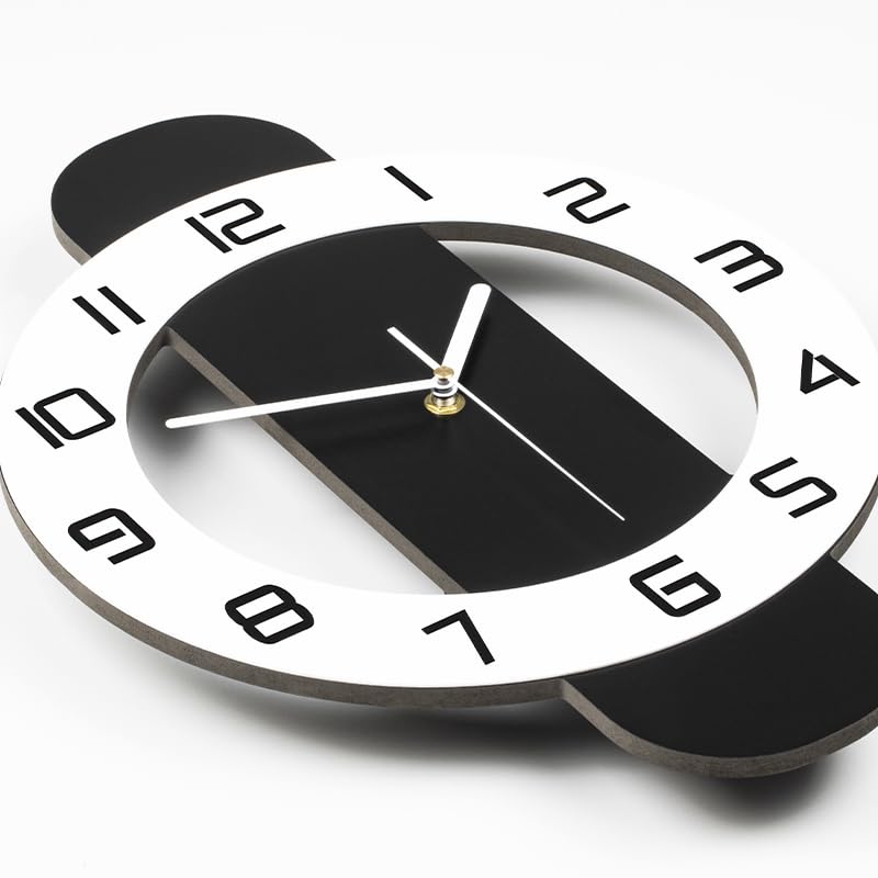 Modern Wall Clock Battery Operated Large Clocks for Living Room - size: 12.6*24 inch