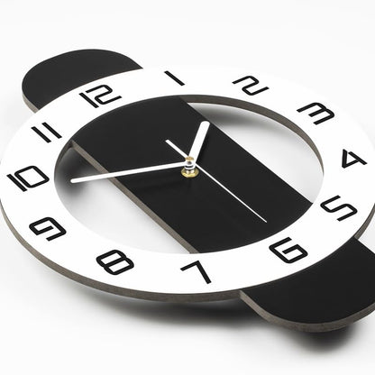 Modern Wall Clock Battery Operated Large Clocks for Living Room - size: 12.6*24 inch