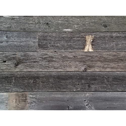 Rockin' Wood Real Wood Peel & Stick 2 & 4 Foot Length Rustic Reclaimed Naturally Weathered Barn Wood Accent Paneling Planks for Walls, 10 Square Feet - size: 10 Square Feet