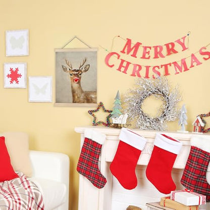 Luvadian Winter Wall Art - Rudolph Red Nose Reindeer, 16x24 Inch - color: Christmas Reindeer, size: 16x24