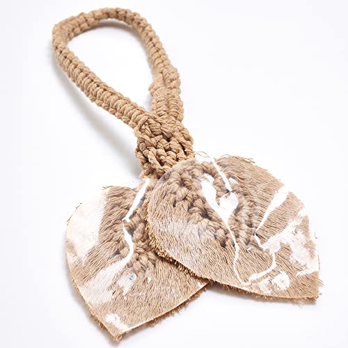 2 Pack Boho Curtain Tiebacks, Apricot - color: S4