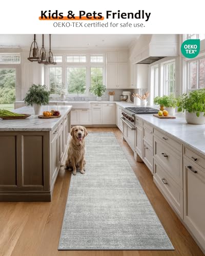 2x5 Runner Rug Non Slip, Washable Rug Runners for Hallways,Grey - color: Stripe-grey, size: 2' x 5' (Runner)
